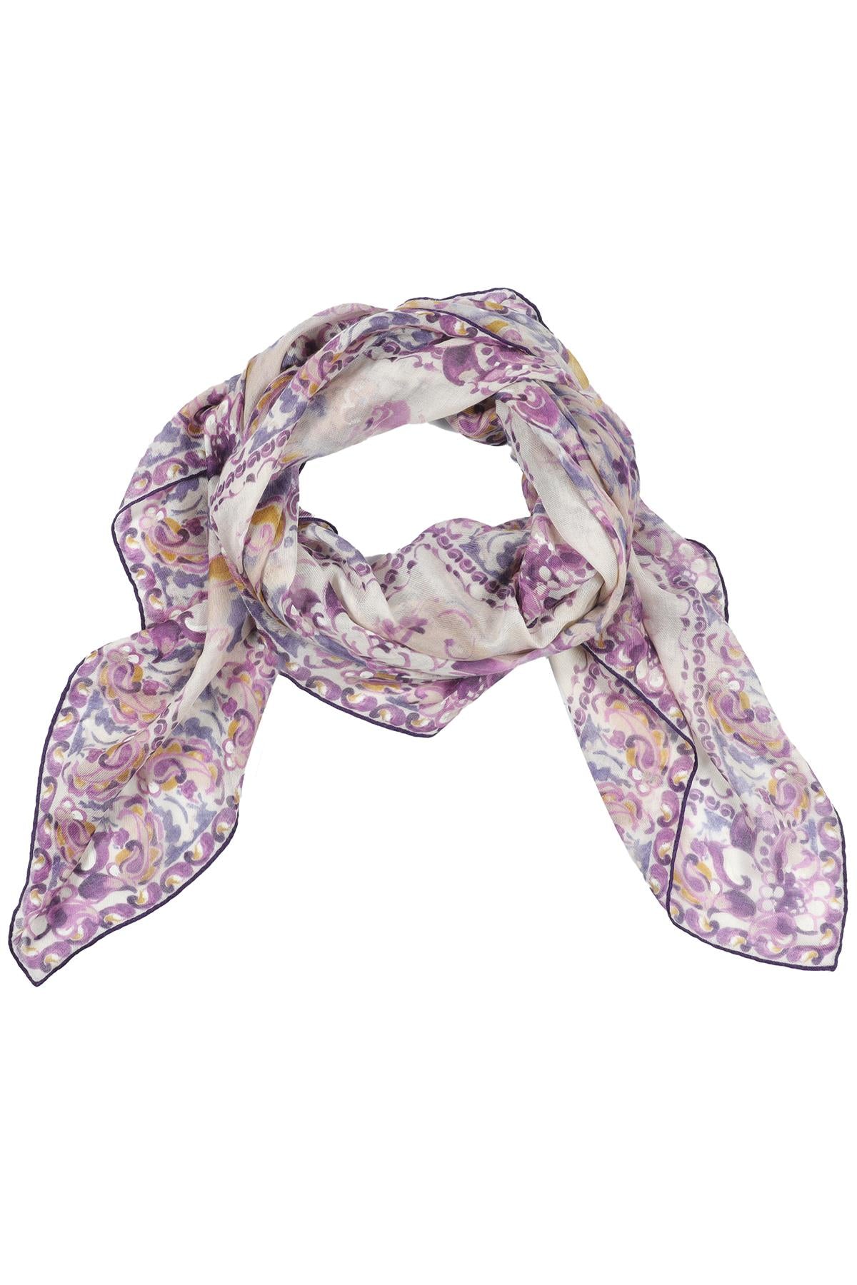 LORO PIANA PURPLE CASHMERE SCARF