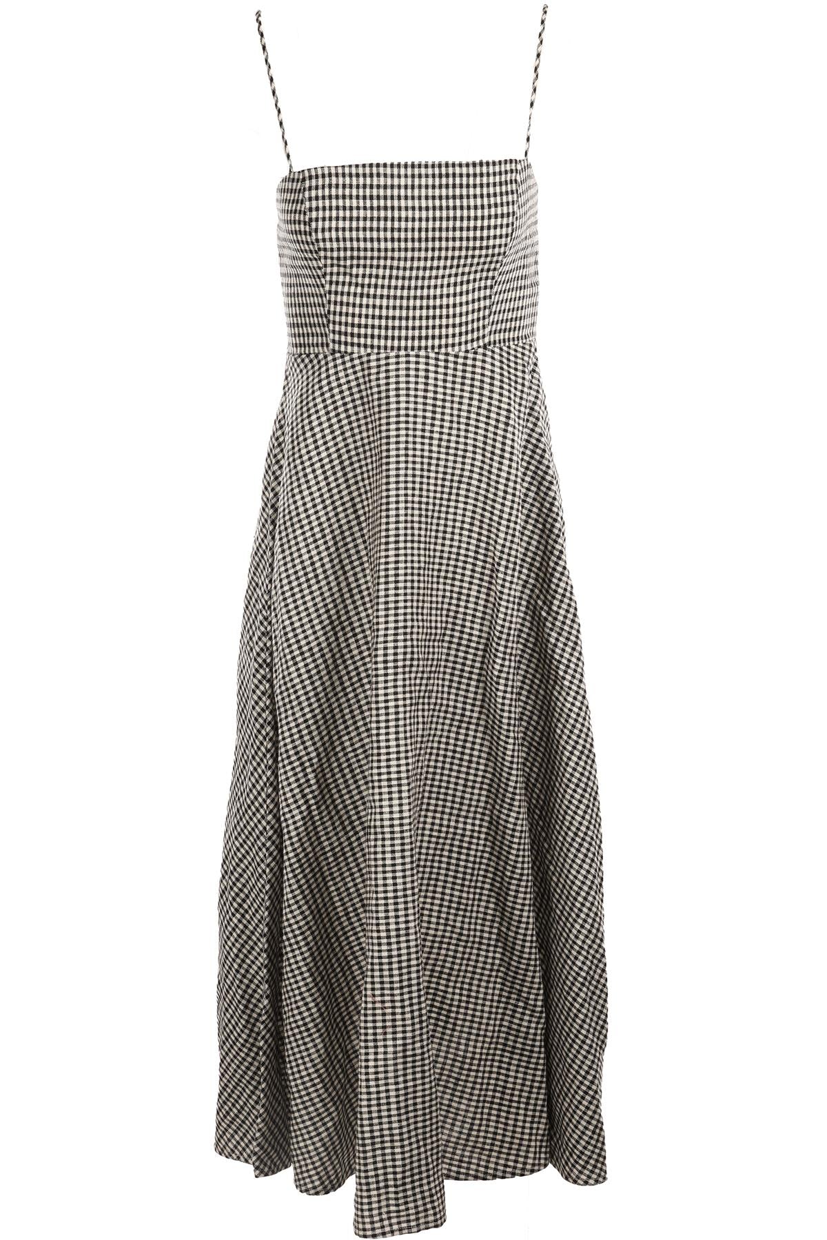 REFORMATION BLACK LINEN MAXI DRESS US 2 UK 6