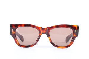 JACQUE MARIE MAGE BROWN SQUARE FRAME ACETATE SUNGLASSES