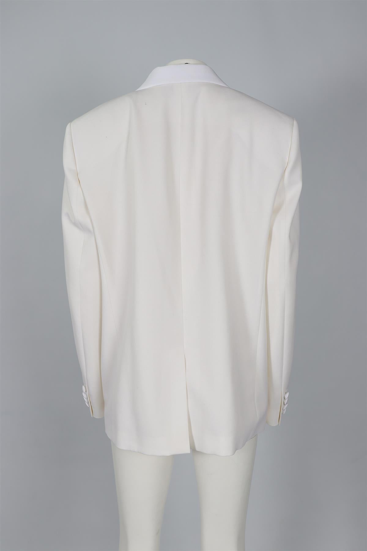 STELLA MCCARTNEY IVORY WOOL BLAZER IT 44 UK 12