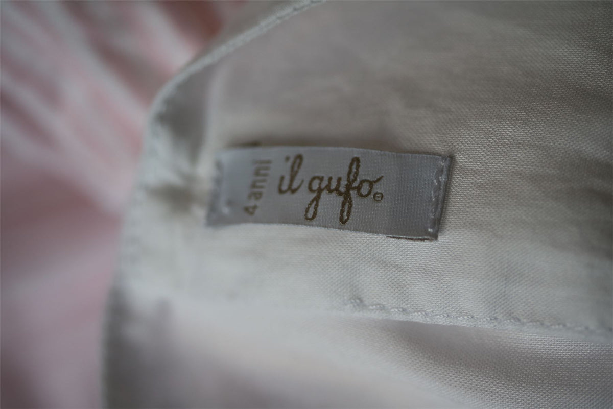 IL GUFO GIRLS PINK COTTON & LINEN DRESS 4 YEARS