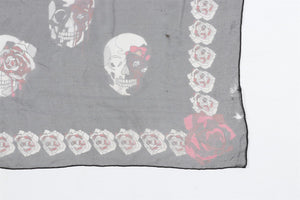 ALEXANDER MCQUEEN BLACK SILK SCARF