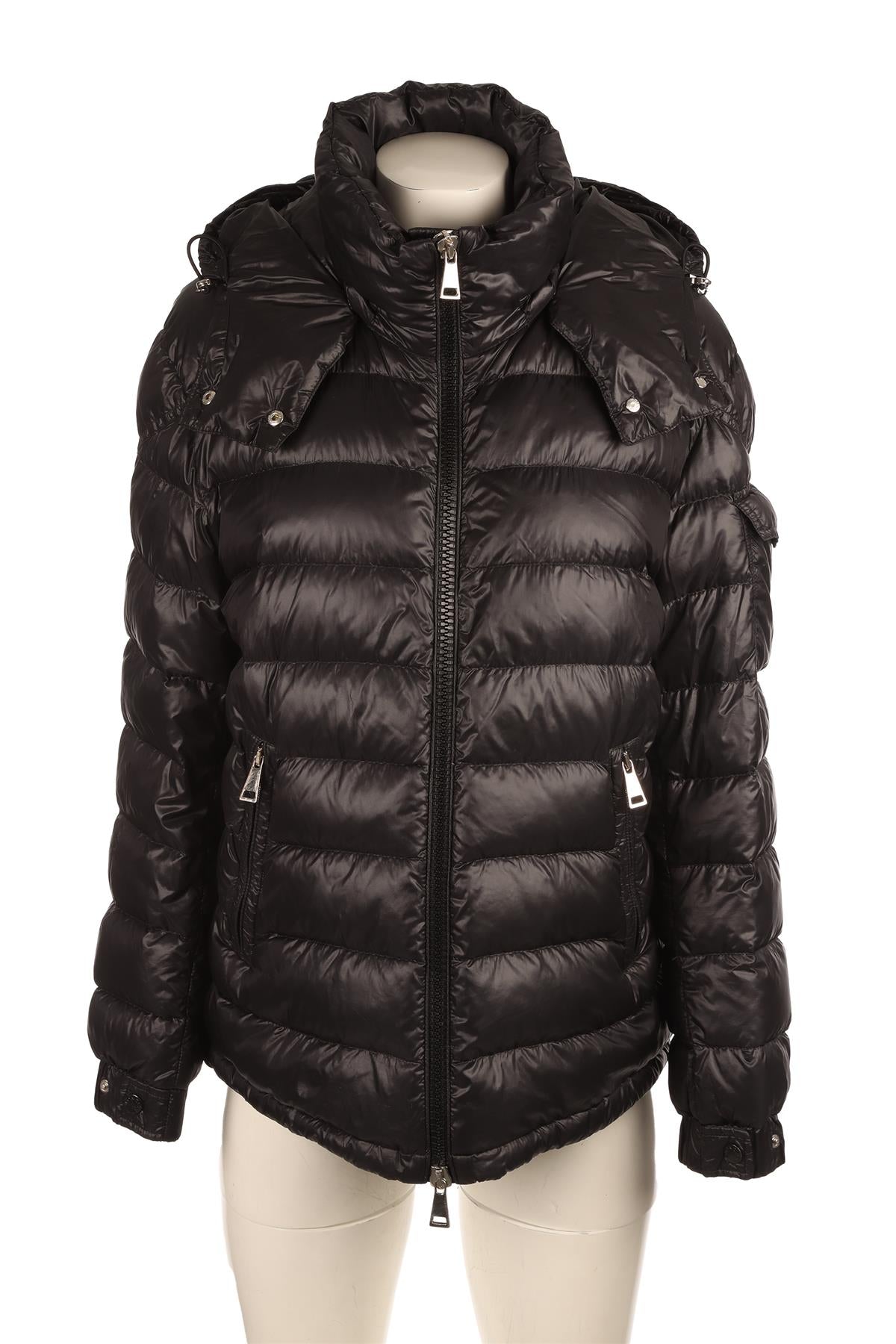 MONCLER BLACK DALLES PADDED DOWN JACKET LARGE