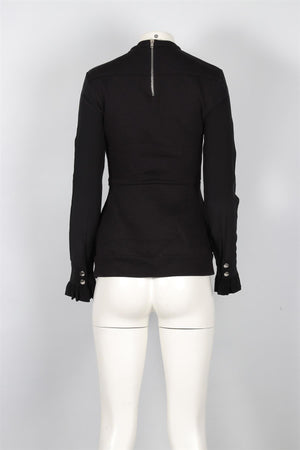 GIVENCHY BLACK COTTON SWEATSHIRT FR 36 UK 8