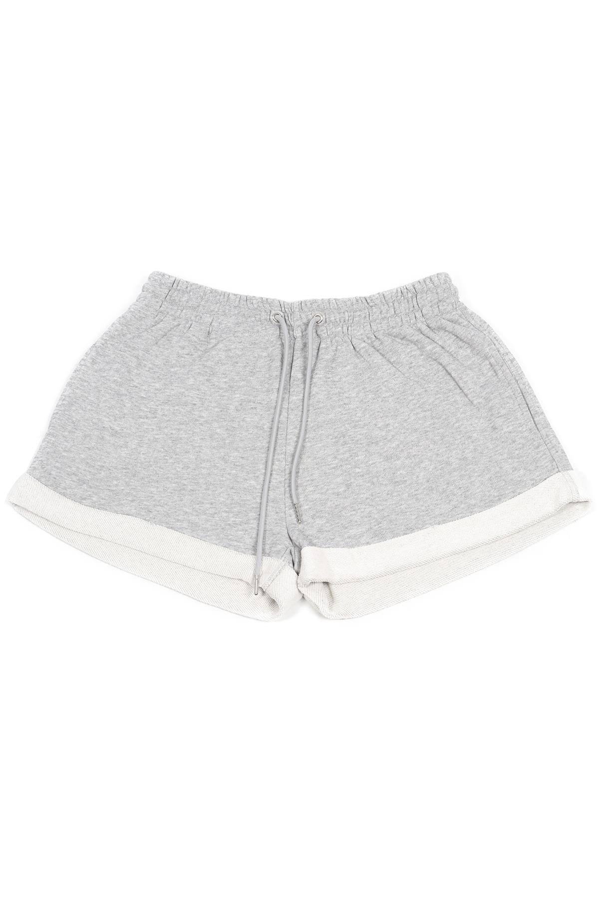 ADAM SELMAN GREY COTTON SHORTS SMALL