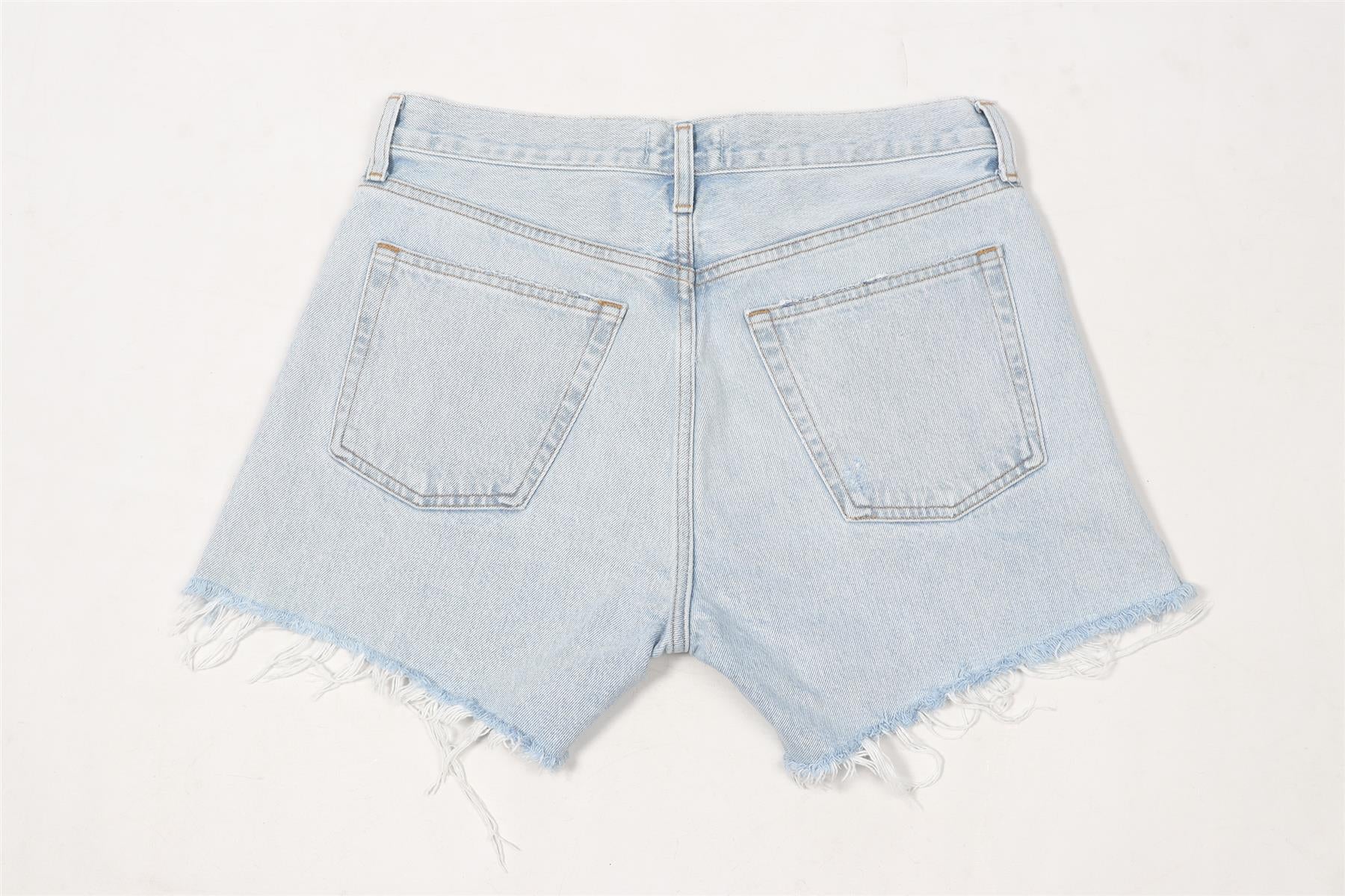 AGOLDE BLUE HIGH RISE DENIM SHORTS W28 UK 10