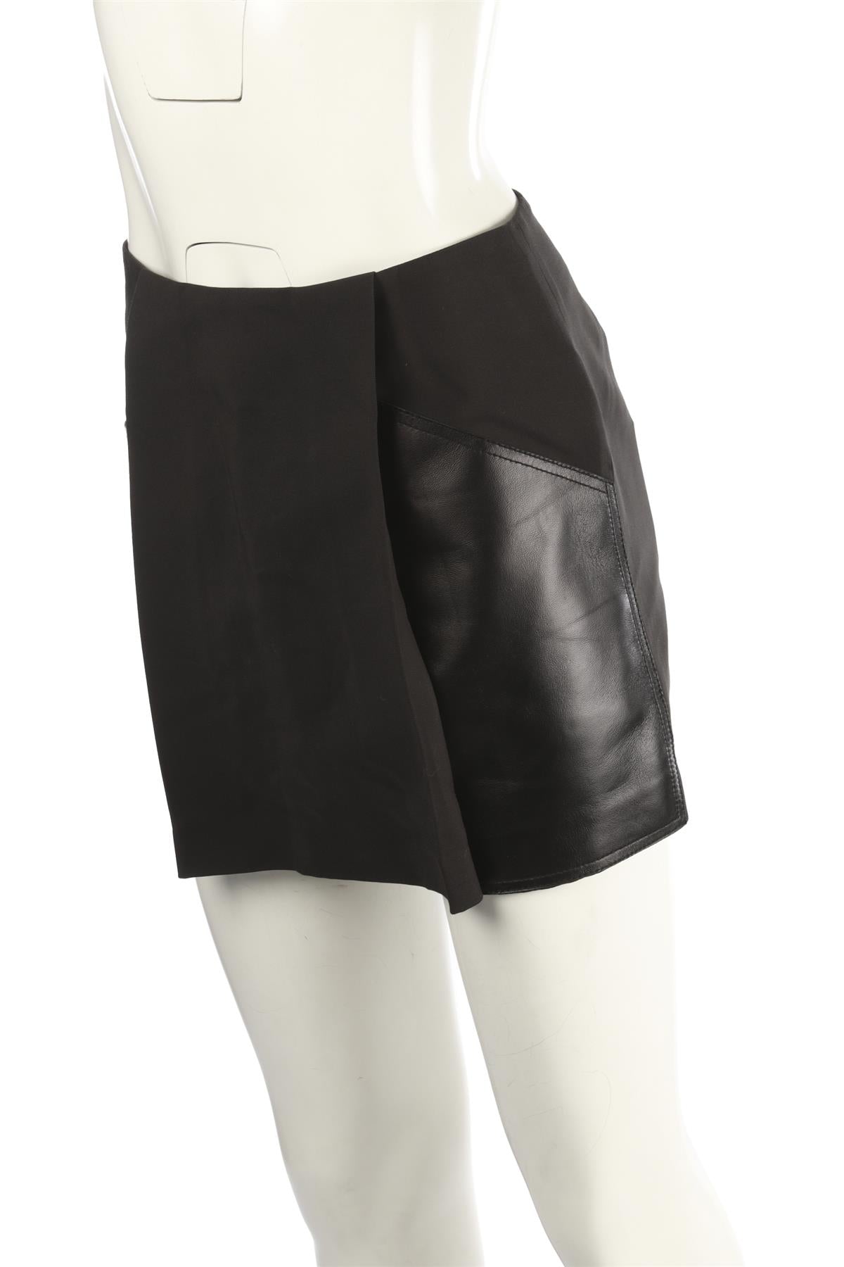 3.1 PHILLIP LIM BLACK COTTON MINI SKIRT US 0 UK 4