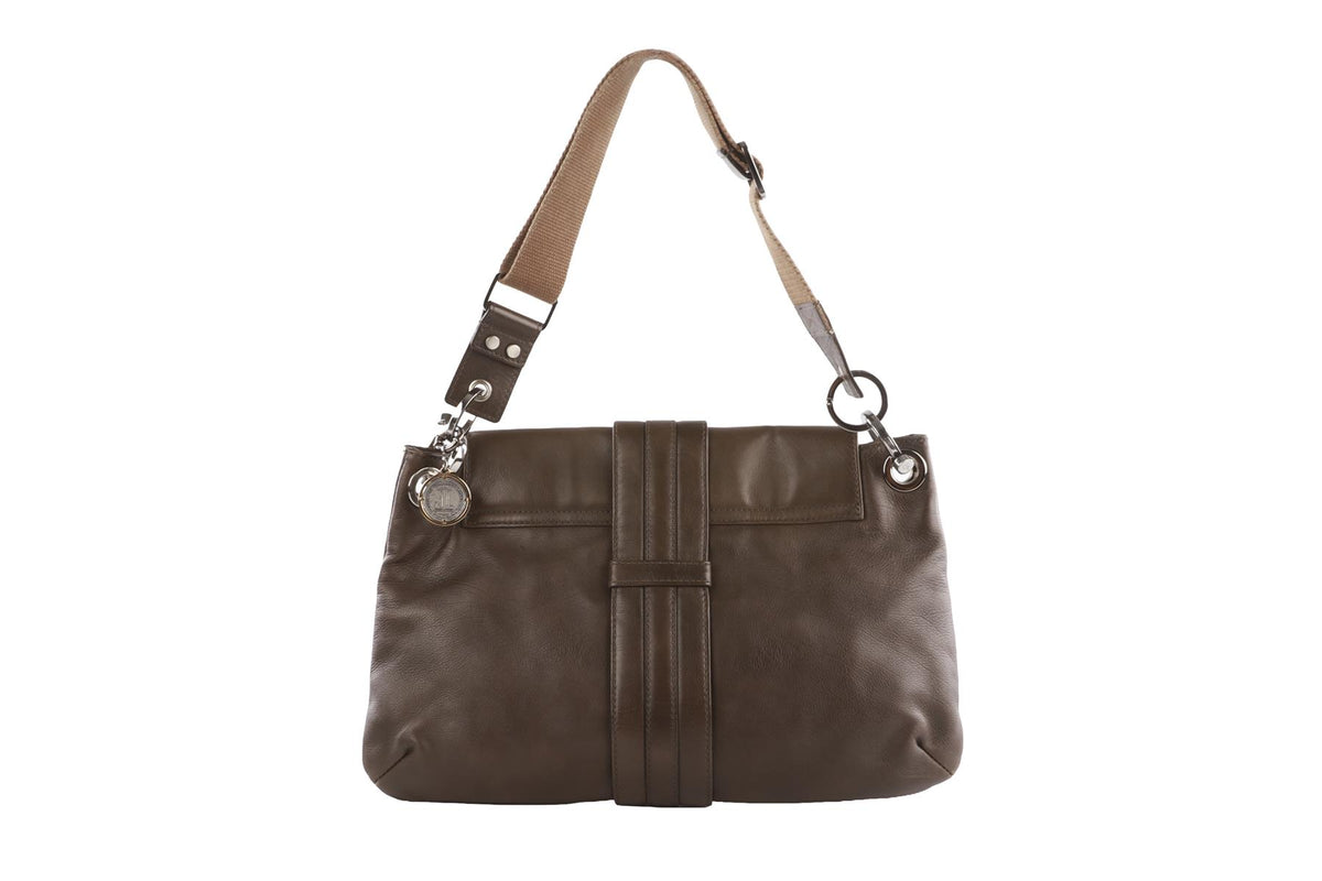 LANVIN GREEN LEATHER SHOULDER BAG