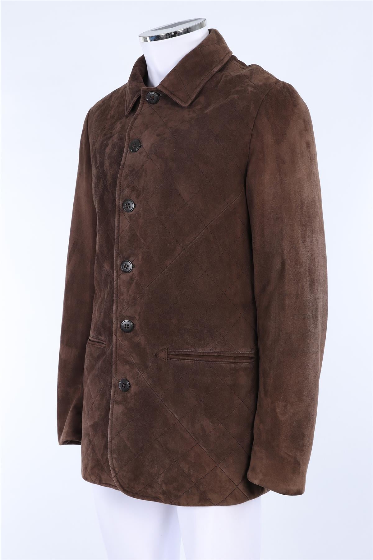 CANALI BROWN MEN'S SUEDE JACKET IT 50 UK/US 40