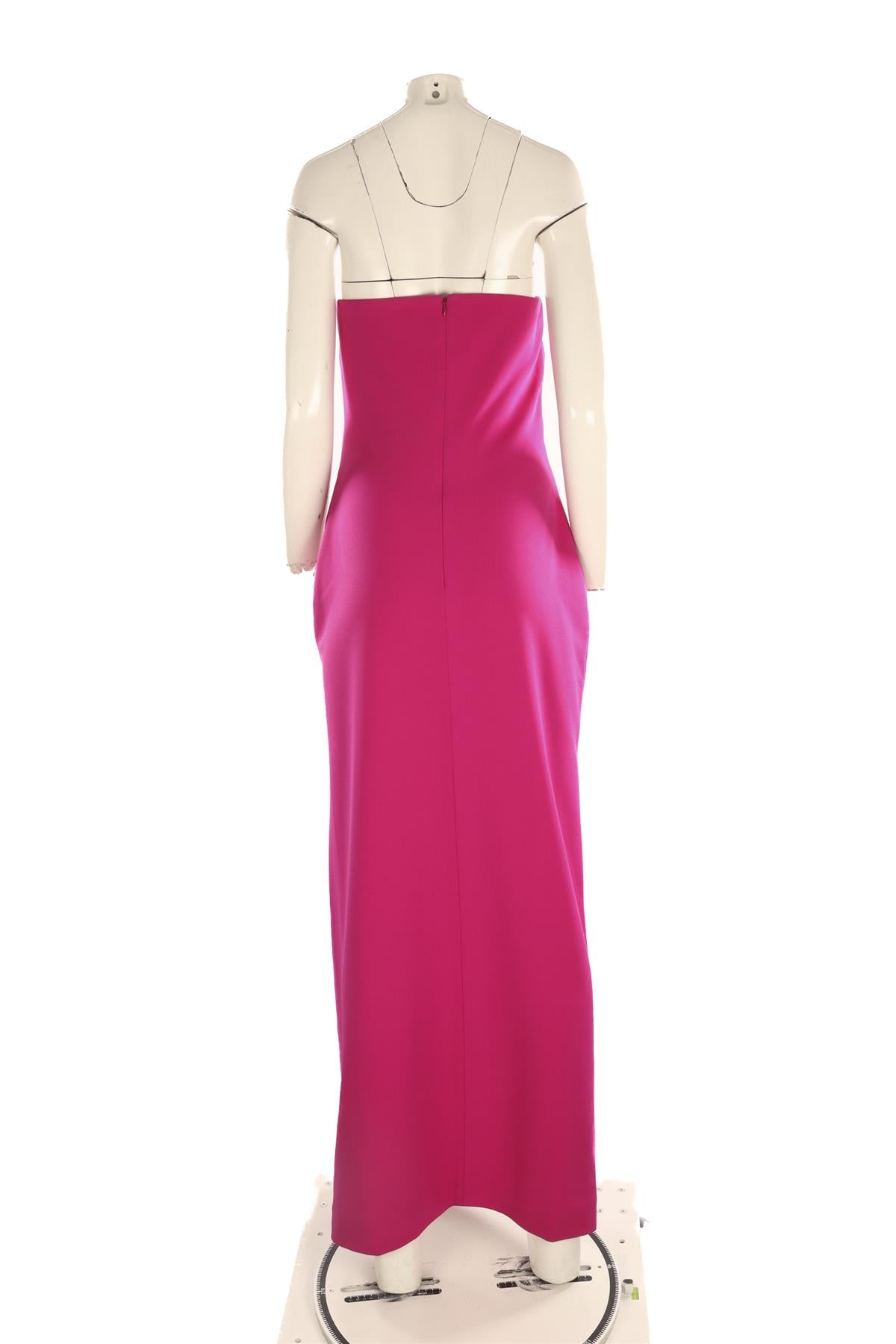 SOLACE LONDON PINK CREPE MAXI DRESS UK 14