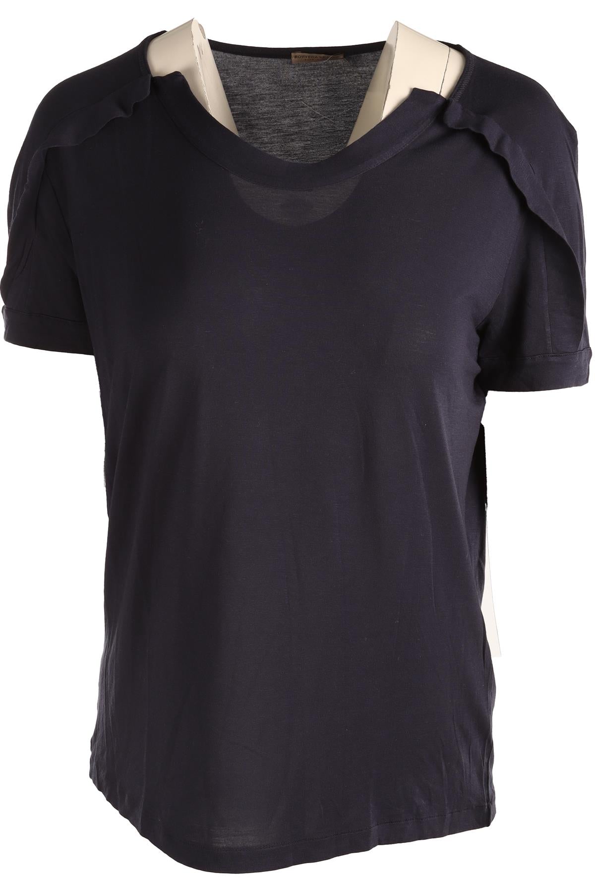 BOTTEGA VENETA NAVY JERSEY T-SHIRT IT 44 UK 12
