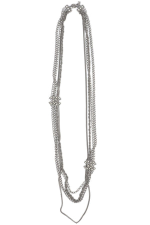 CHANEL GREY 2014 CC CHAIN NECKLACE