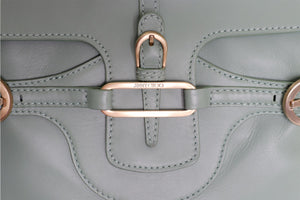 JIMMY CHOO GREEN TULITA LEATHER SHOULDER BAG