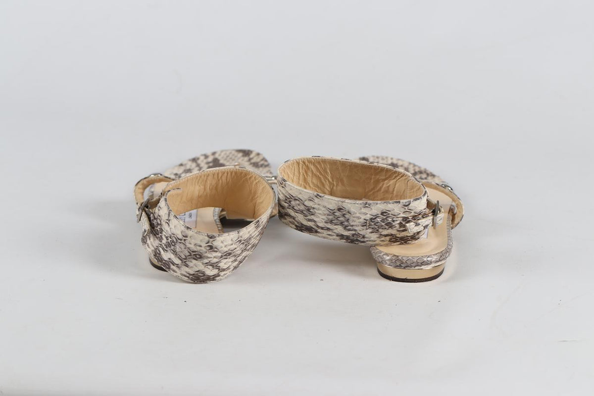 JIMMY CHOO PYTHON SANDALS EU 38.5 UK 5.5 US 8.5