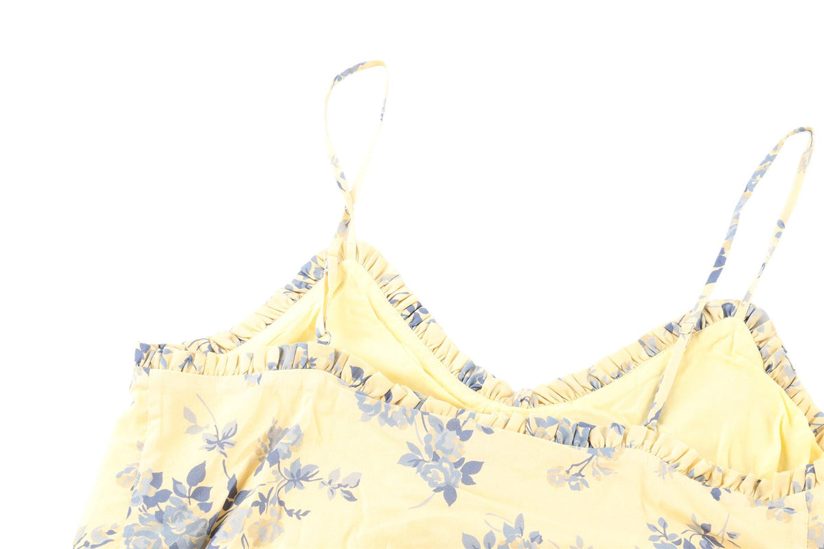 REFORMATION YELLOW CREPE TOP US 2 UK 6