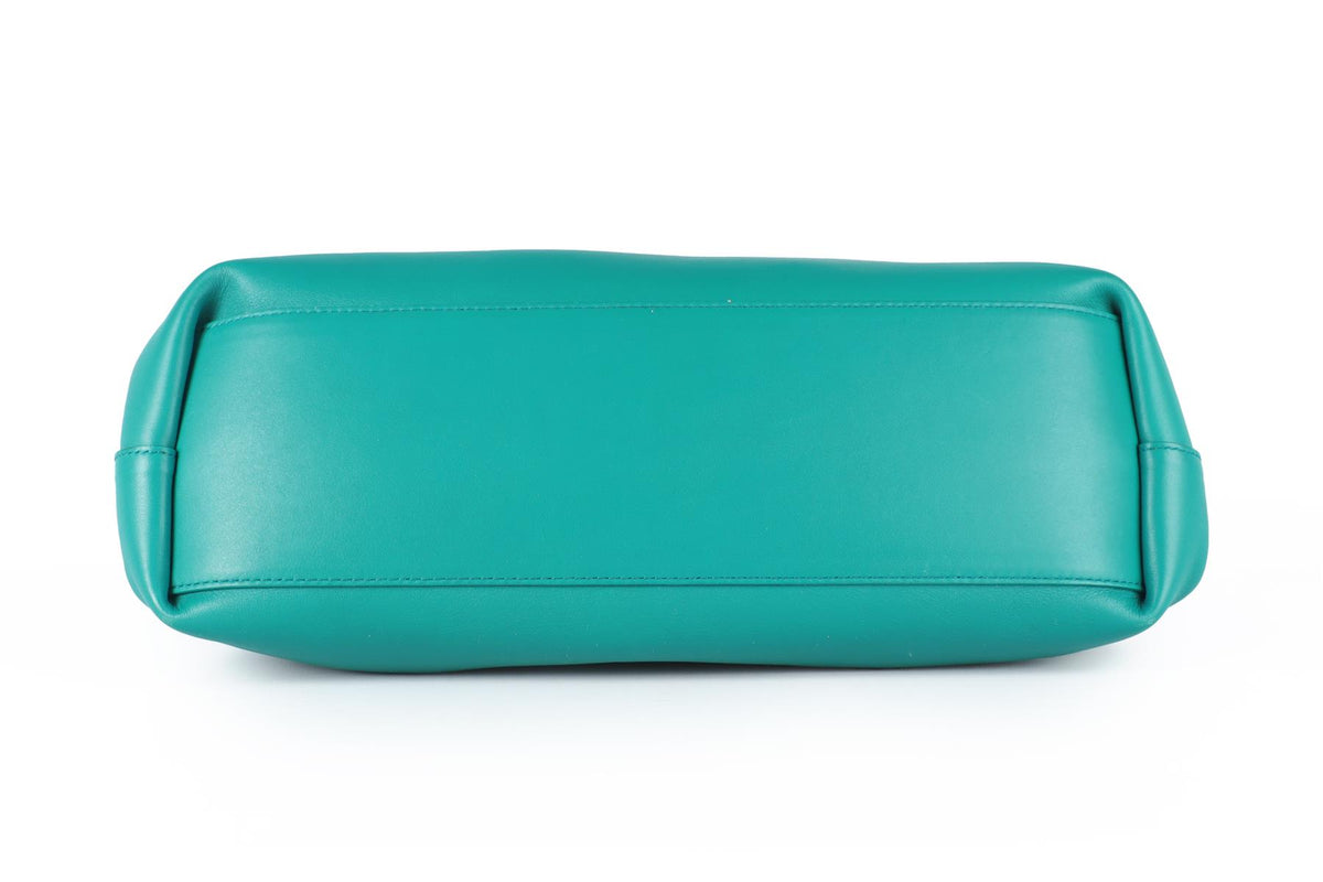 BOTTEGA VENETA TEAL POINT MEDIUM LEATHER TOTE BAG