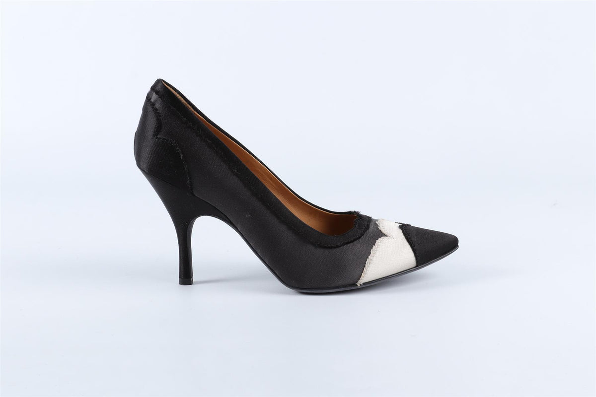 LANVIN GREY SATIN PUMPS EU 38 UK 5 US 8