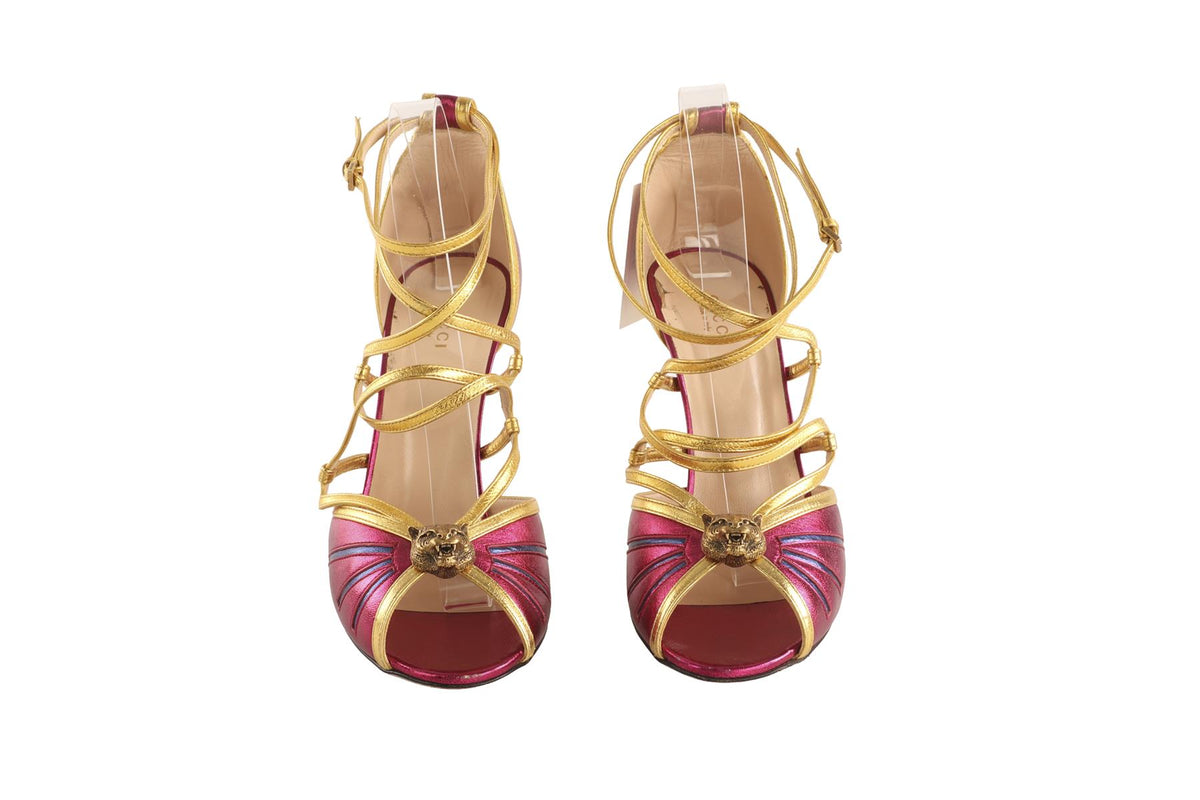 GUCCI PINK LEATHER SANDALS EU 40 UK 7 US 10