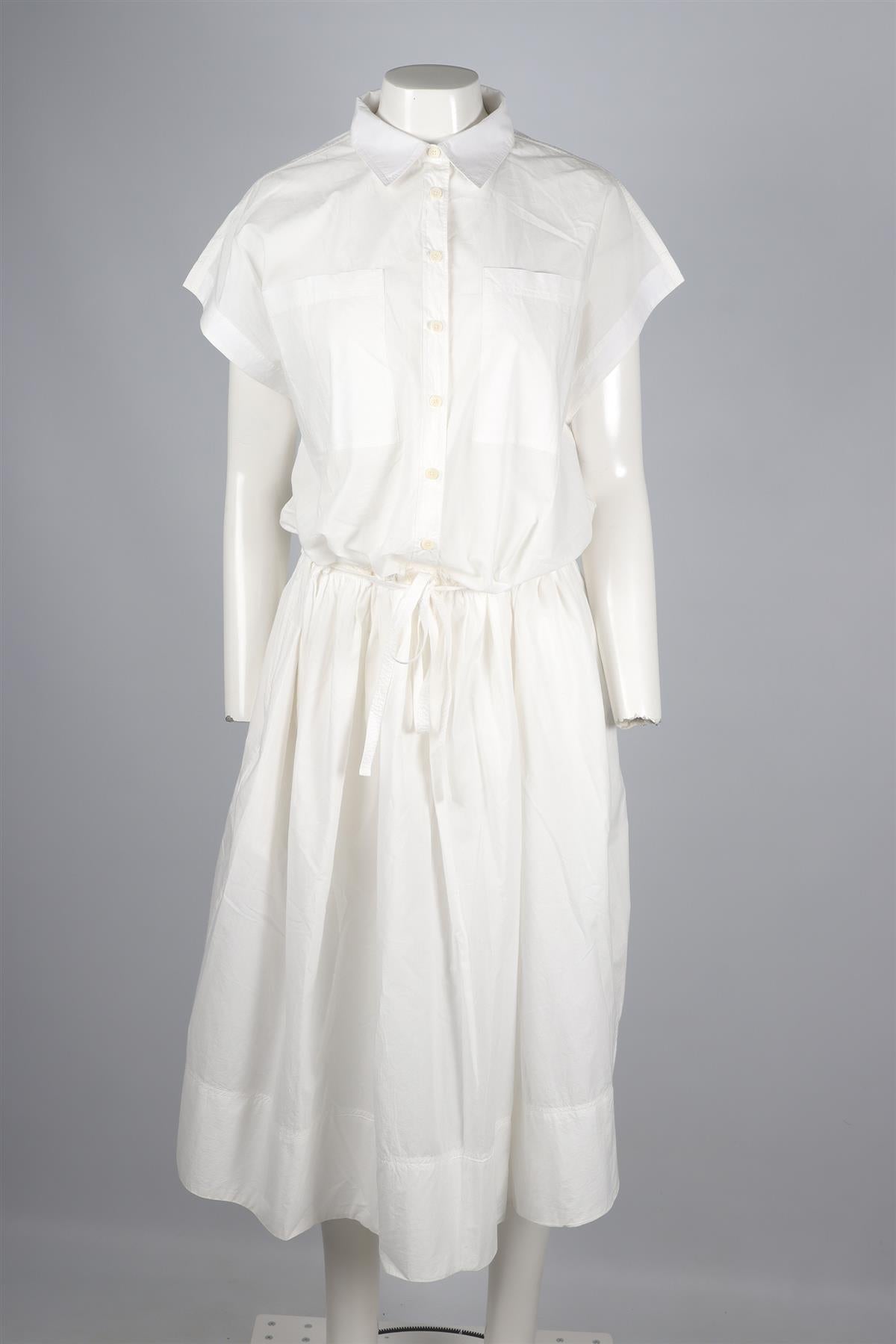 APIECE APART WHITE COTTON MAXI DRESS MEDIUM