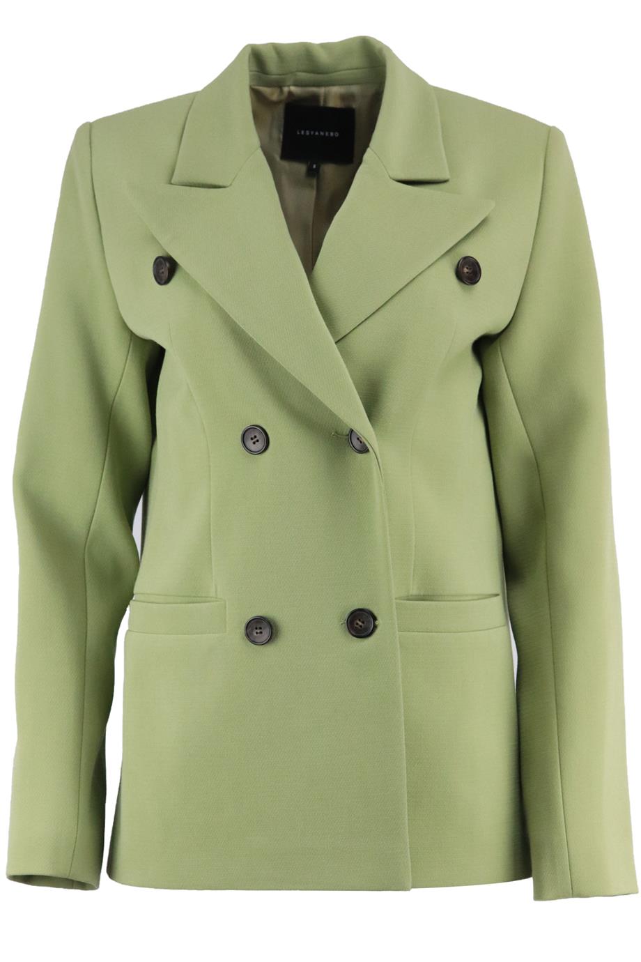 LESYANEBO DOUBLE BREASTED WOVEN BLAZER SMALL