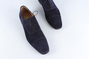CHRISTIAN LOUBOUTIN NAVY MEN'S SUEDE LOAFERS EU 45 UK 11 US 12