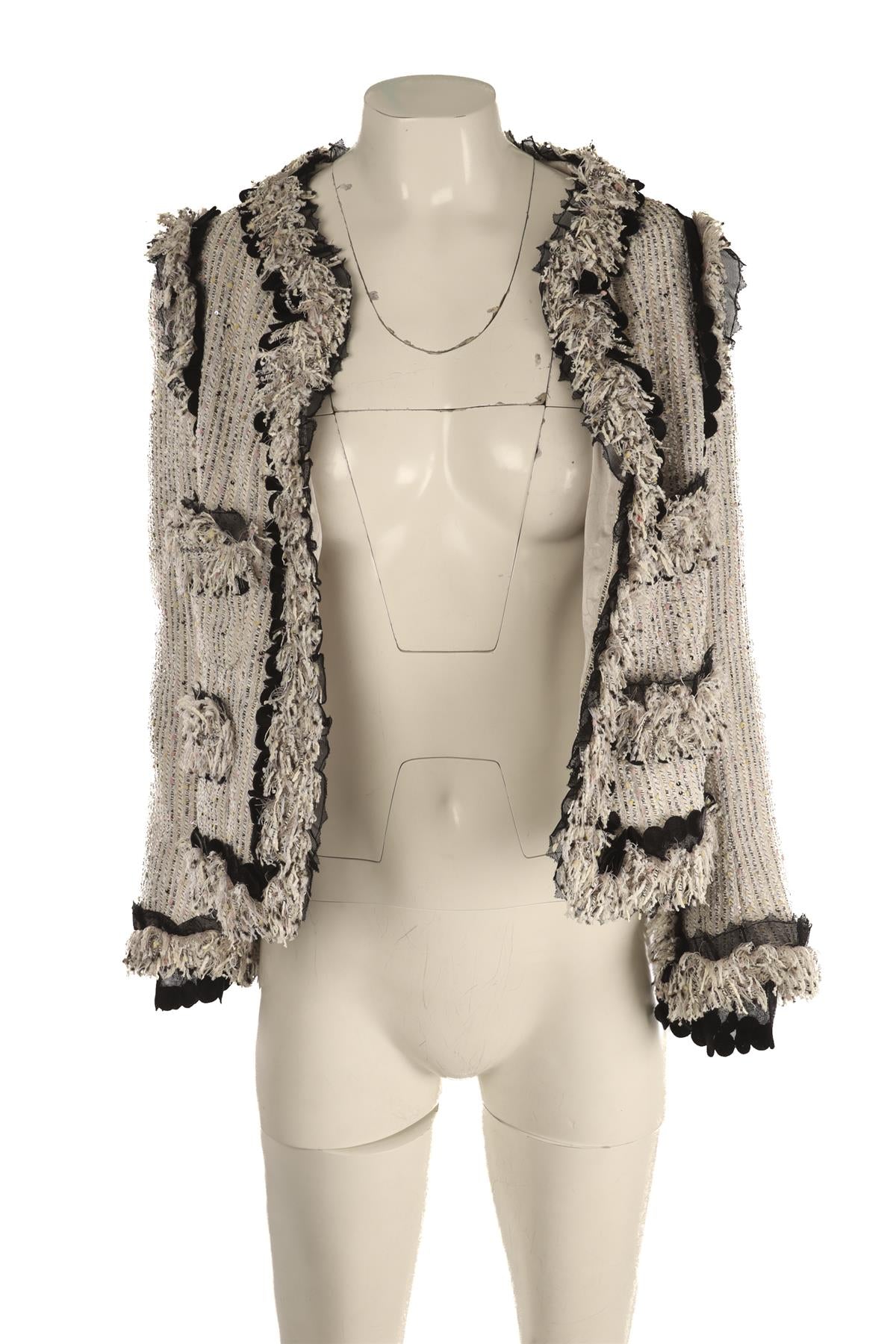 CHANEL MULTI 2004 TWEED JACKET FR 42 UK 14