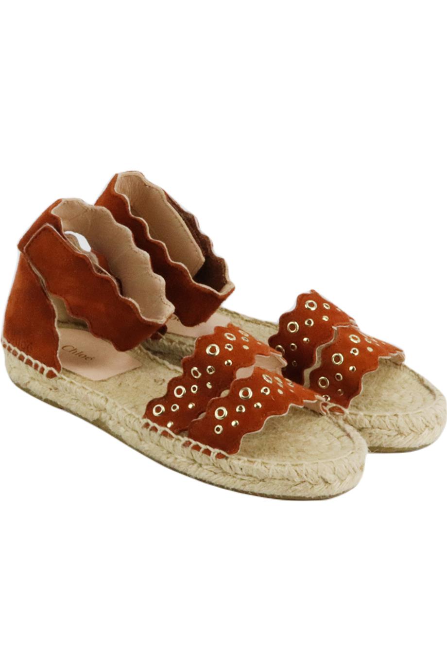 CHLOÉ KIDS GIRLS SUEDE SANDALS EU 31 UK 12.5