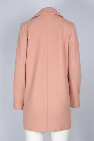 STELLA MCCARTNEY PINK WOOL COAT IT 38 UK 6