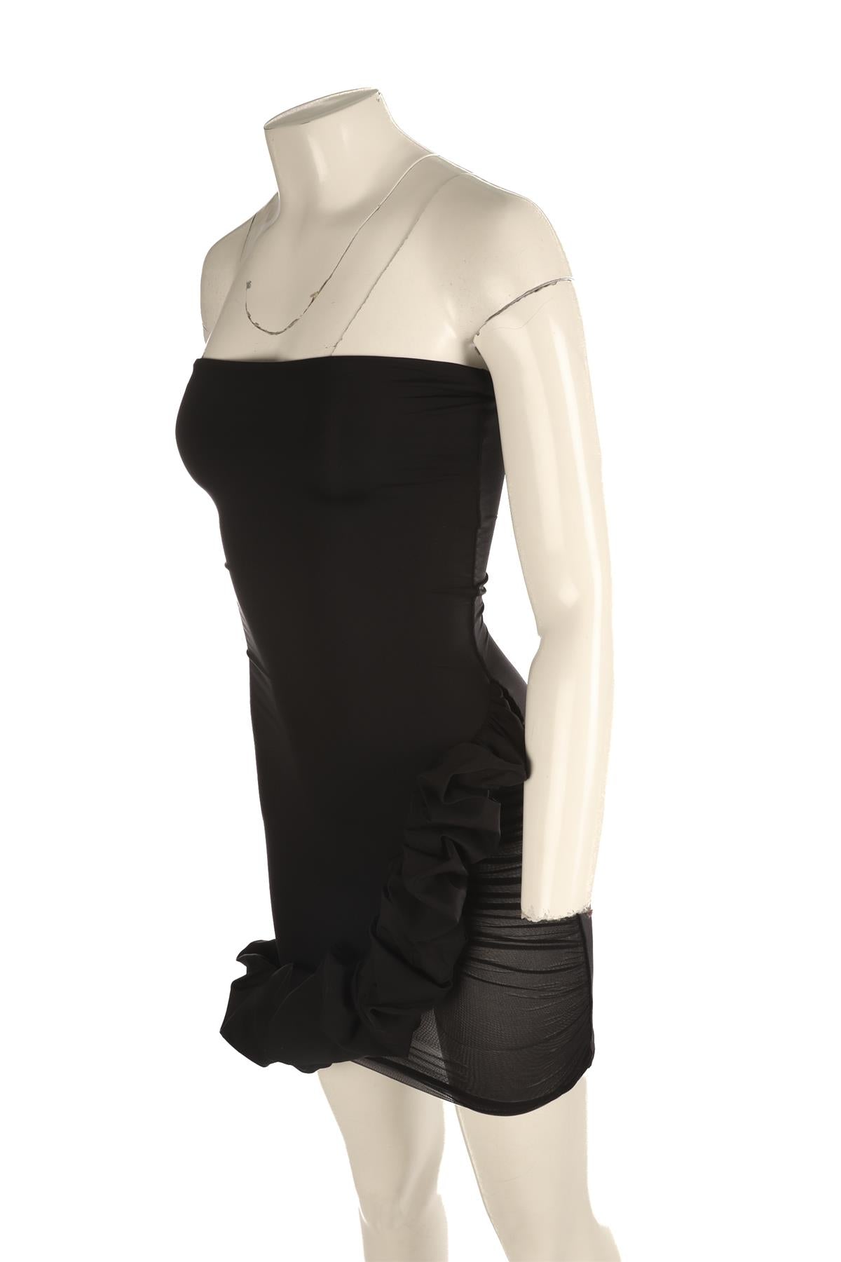 MAYGEL CORONEL BLACK JERSEY MINI DRESS ONE SIZE