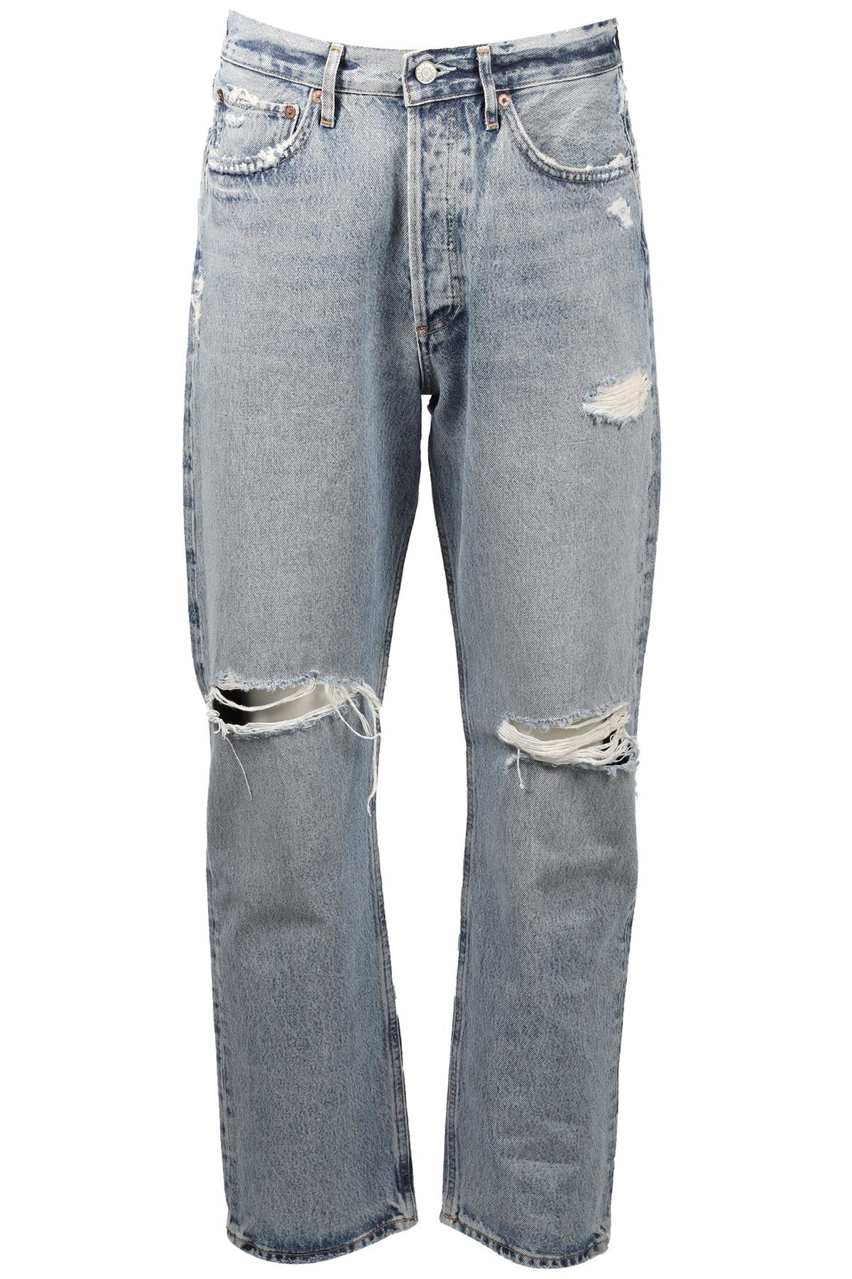 AGOLDE BLUE HIGH RISE STRAIGHT LEG JEANS W27 UK 8-10