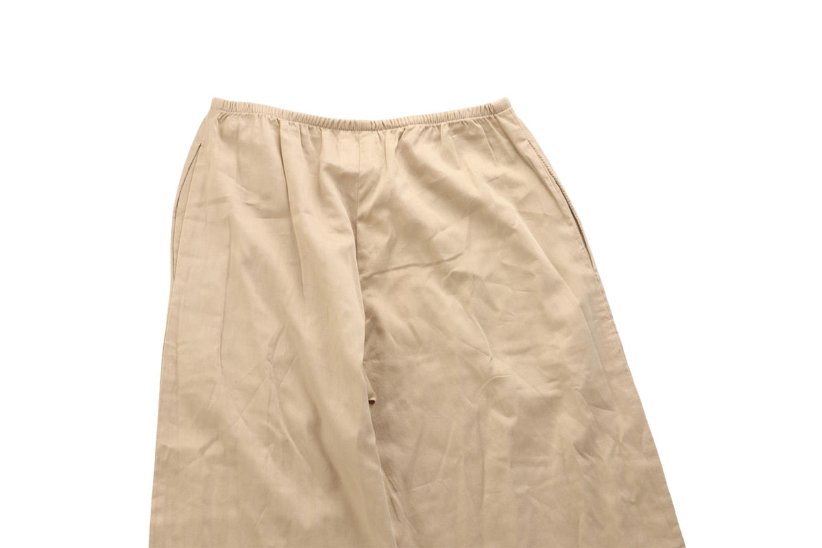 LESET BEIGE COTTON WIDE LEG PANTS XSMALL