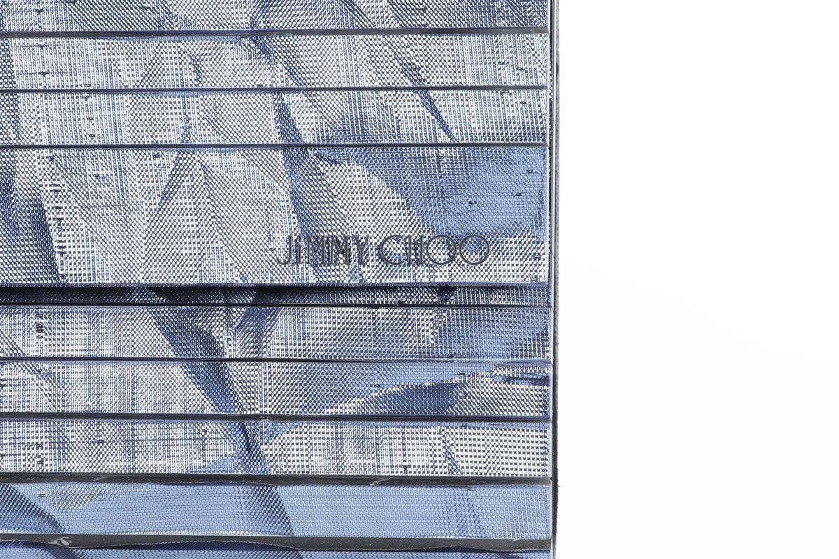 JIMMY CHOO BLUE SWEETIE ACRYLIC CLUTCH