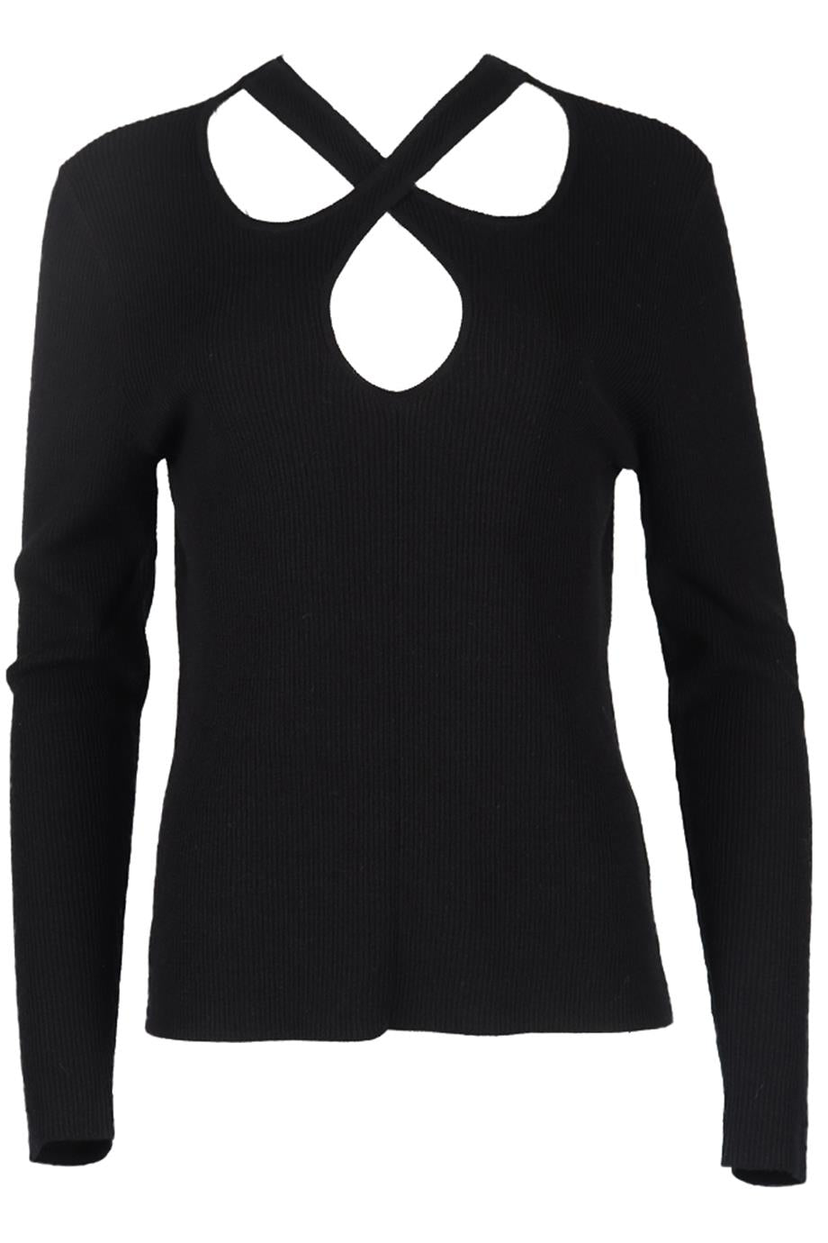 USISI SISTER CUTOUT WOOL BLEND TOP LARGE