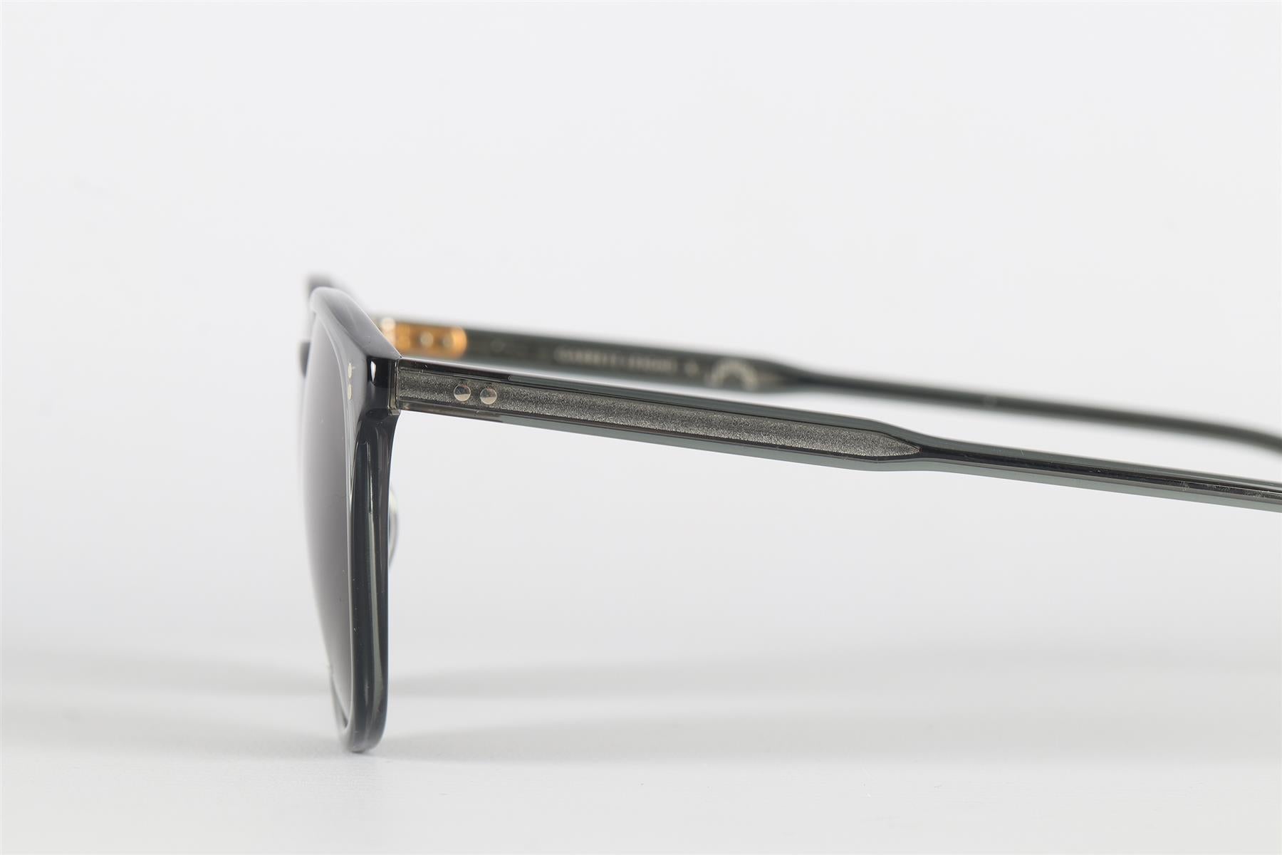 GARRETT LEIGHT GREY SQUARE FRAME ACETATE SUNGLASSES