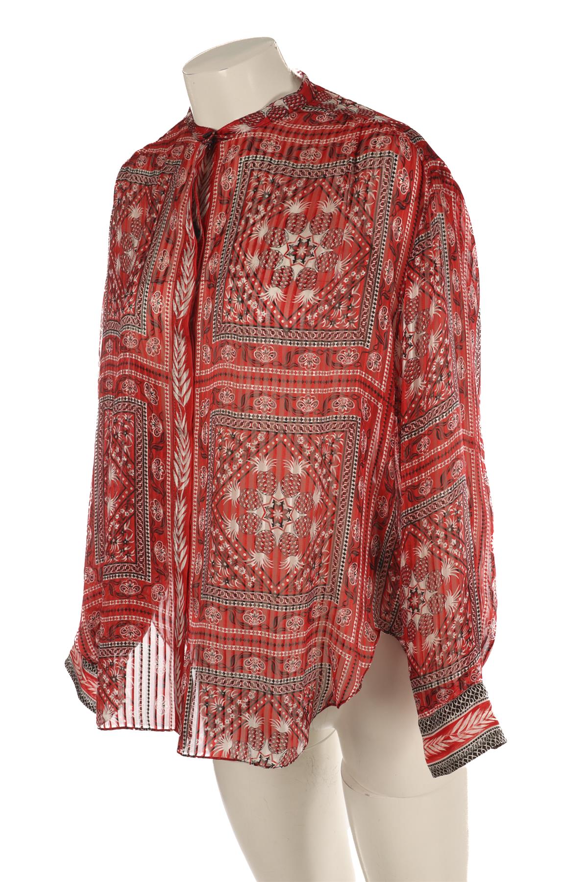 ISABEL MARANT RED SILK TOP FR 36