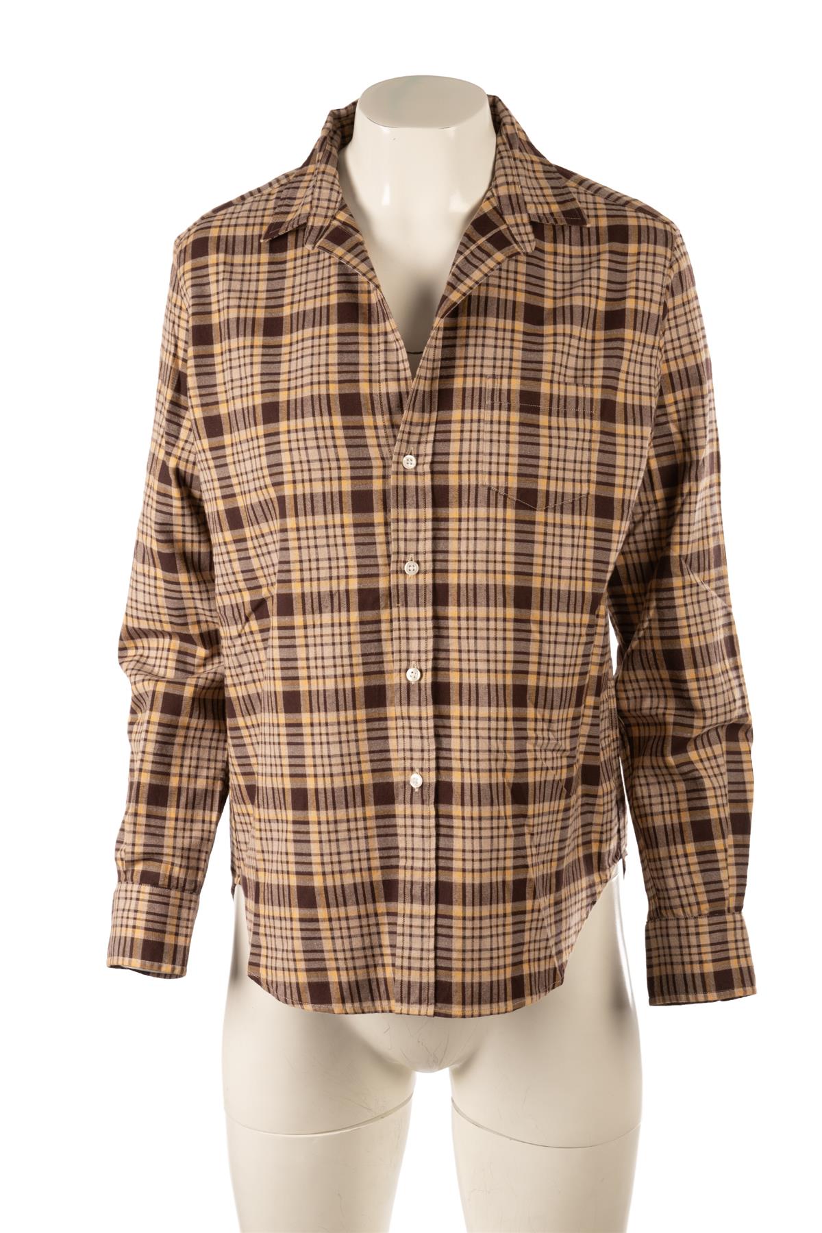 FRANK & EILEEN BROWN COTTON SHIRT XSMALL