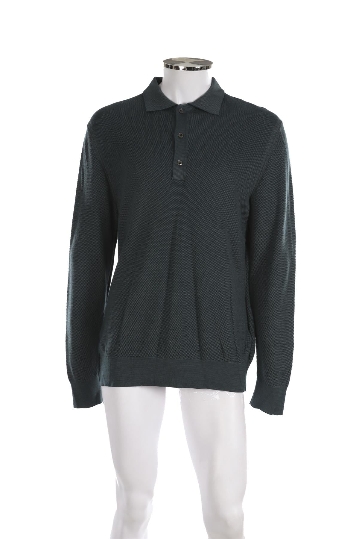 LORO PIANA BLUE MEN'S CASHMERE SWEATER IT 54