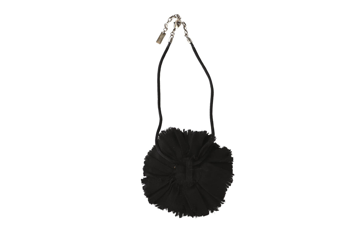 SAINT LAURENT BLACK SATIN CHOKER