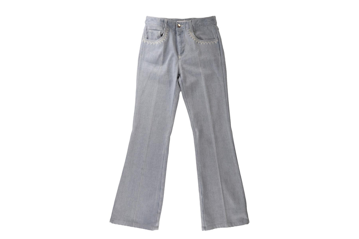 CHLOÉ BLUE HIGH RISE FLARED JEANS FR 38 UK 10