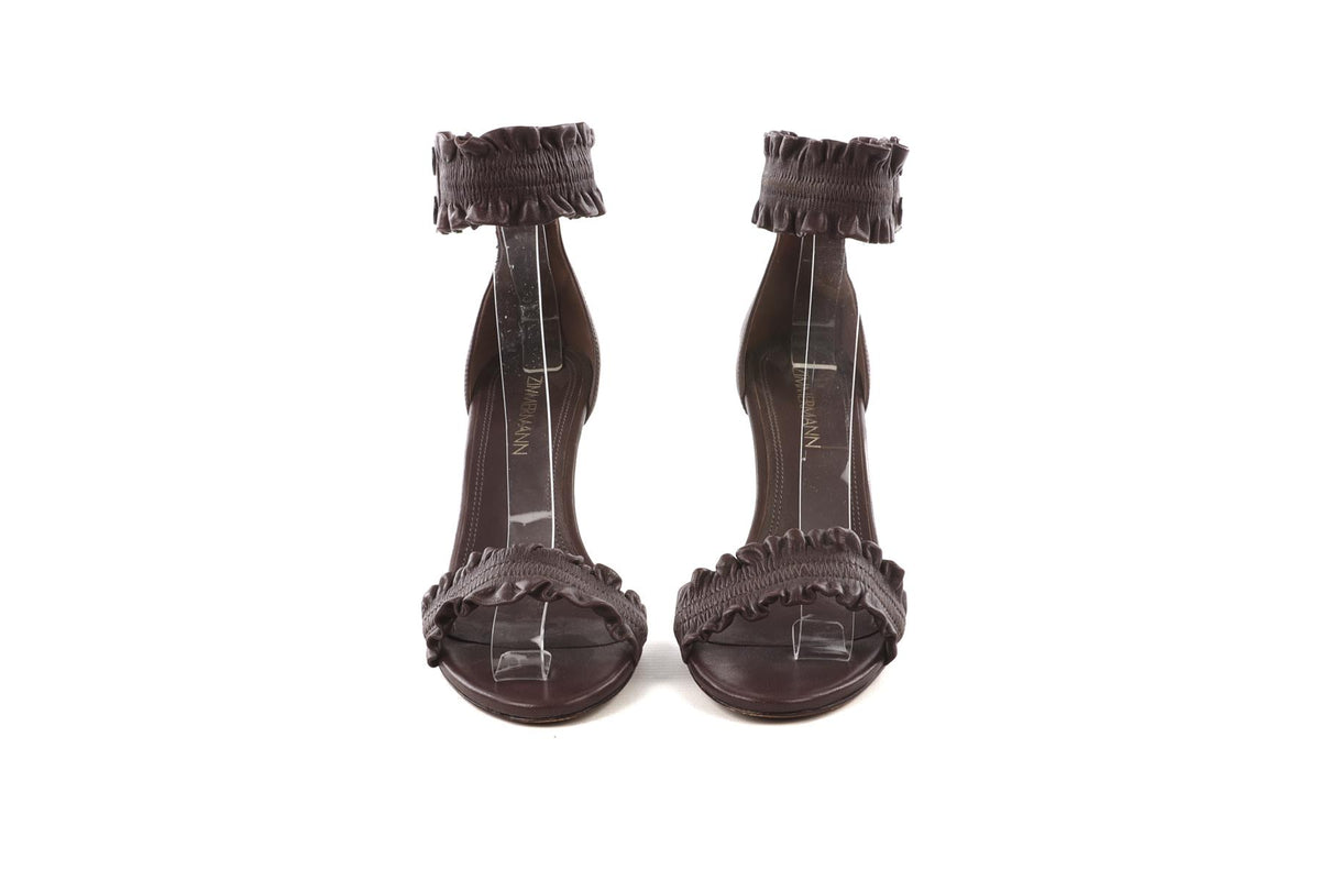 ZIMMERMANN BROWN LEATHER SANDALS EU 39 UK 6 US 9