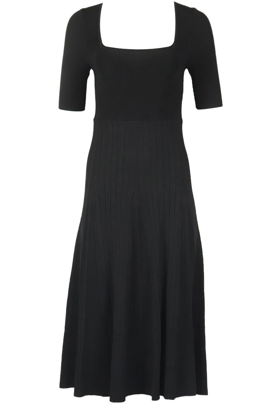 LA LIGNE RIBBED KNIT MIDI DRESS SMALL