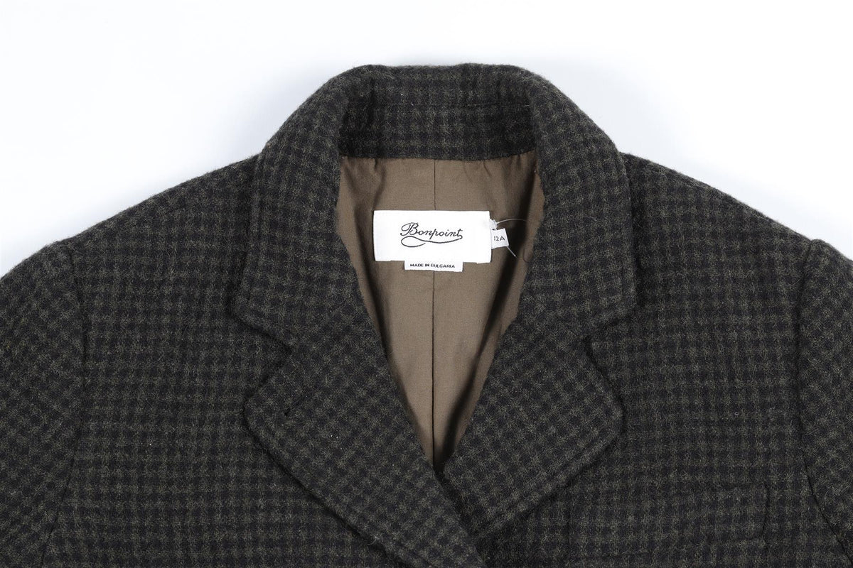 BONPOINT GREEN KIDS BOYS COAT 12 YEARS