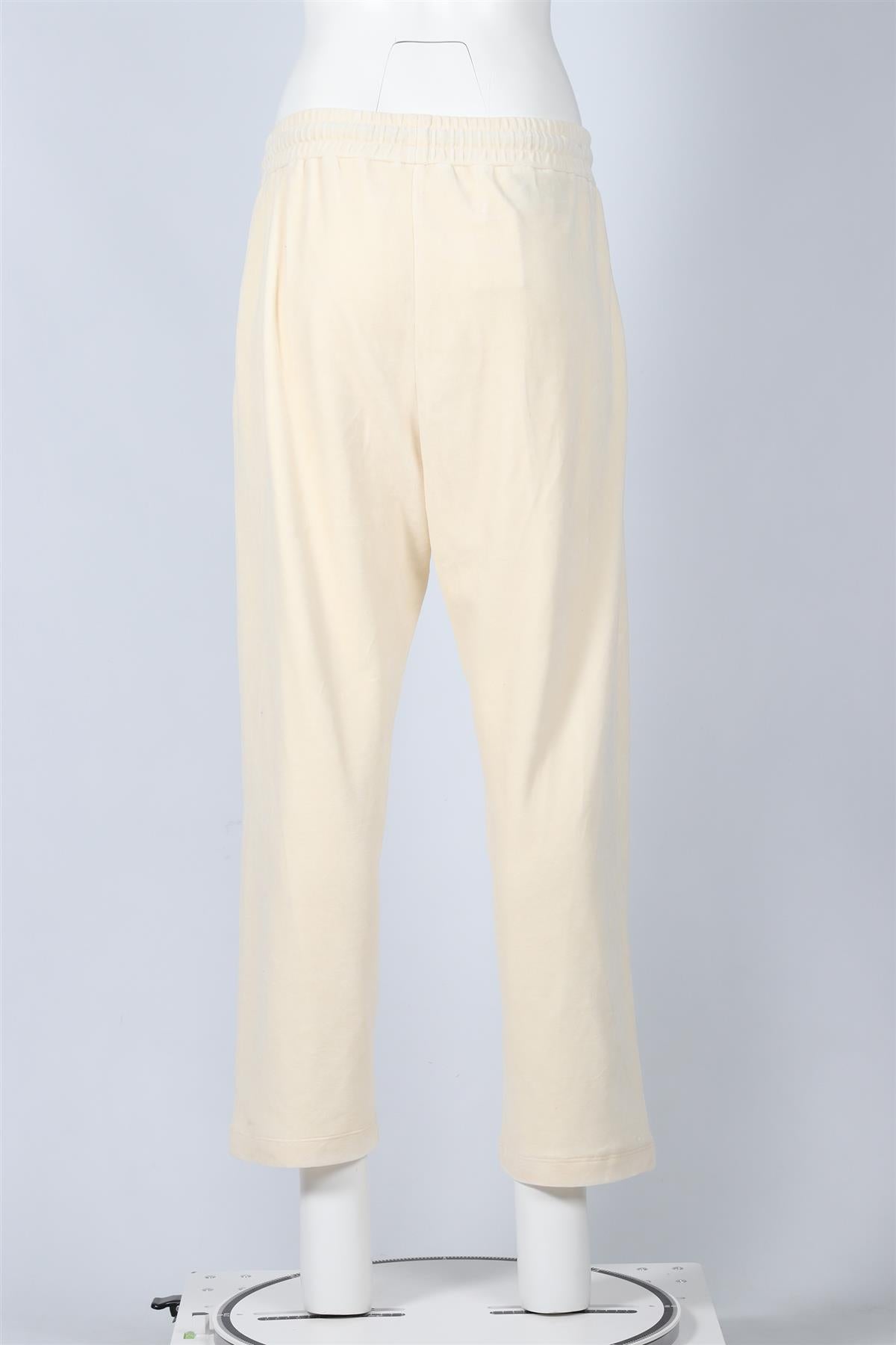 GUCCI + ADIDAS CREAM VELOUR STRAIGHT LEG PANTS MEDIUM