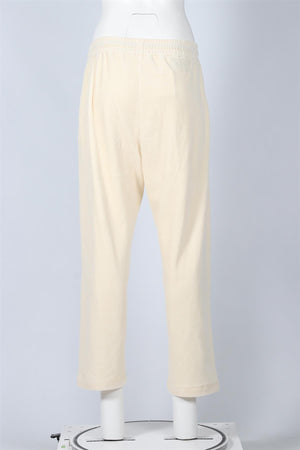 GUCCI + ADIDAS CREAM VELOUR STRAIGHT LEG PANTS MEDIUM