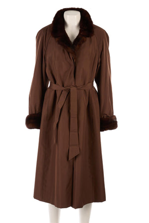 LISBETH BUCHLER MINK AND RABBIT FUR COAT LARGE