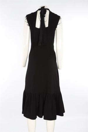 REJINA PYO BLACK WOVEN MAXI DRESS UK 10