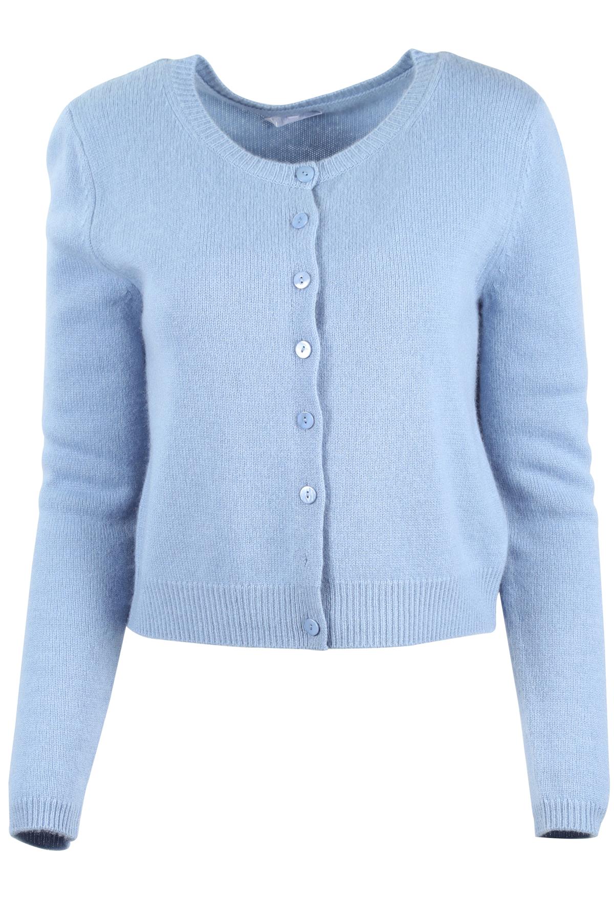 REFORMATION BLUE CASHMERE CARDIGAN SMALL