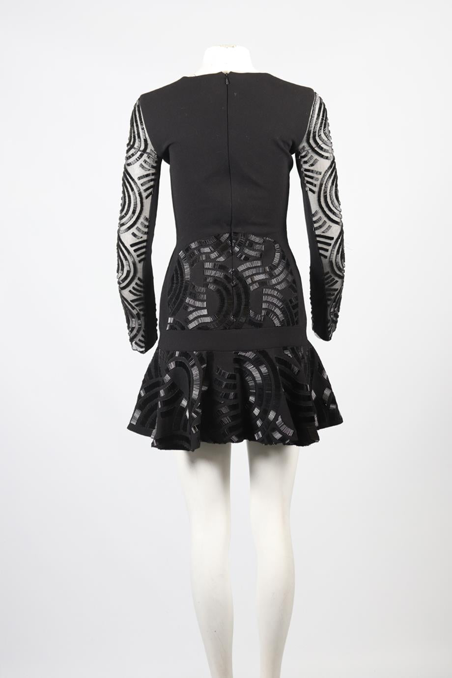 DAVID KOMA WOOL BLEND EMBELLISHED DRESS UK 8