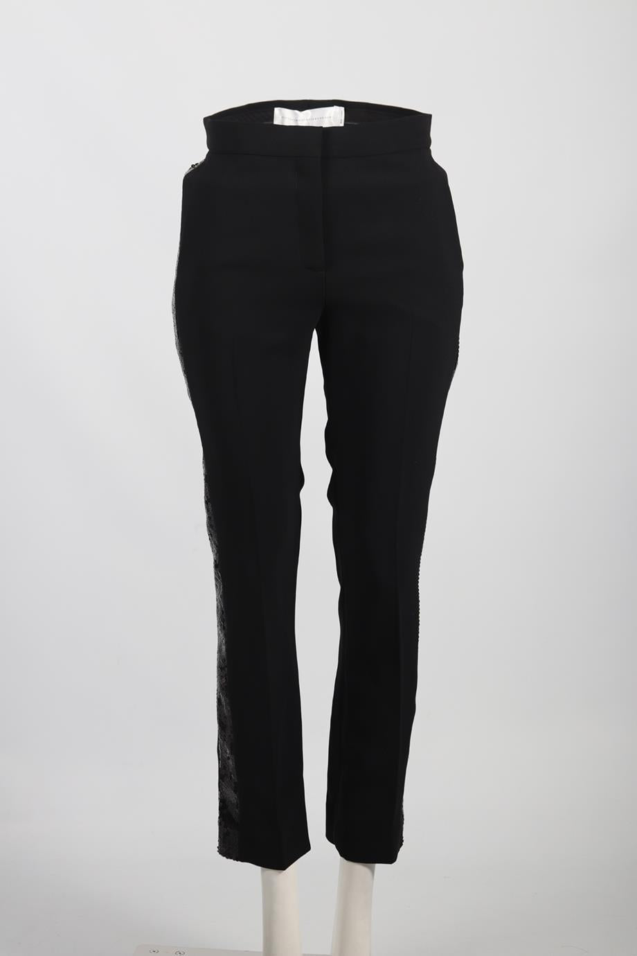 VICTORIA VICTORIA BECKHAM CREPE STRAIGHT LEG PANTS UK 4