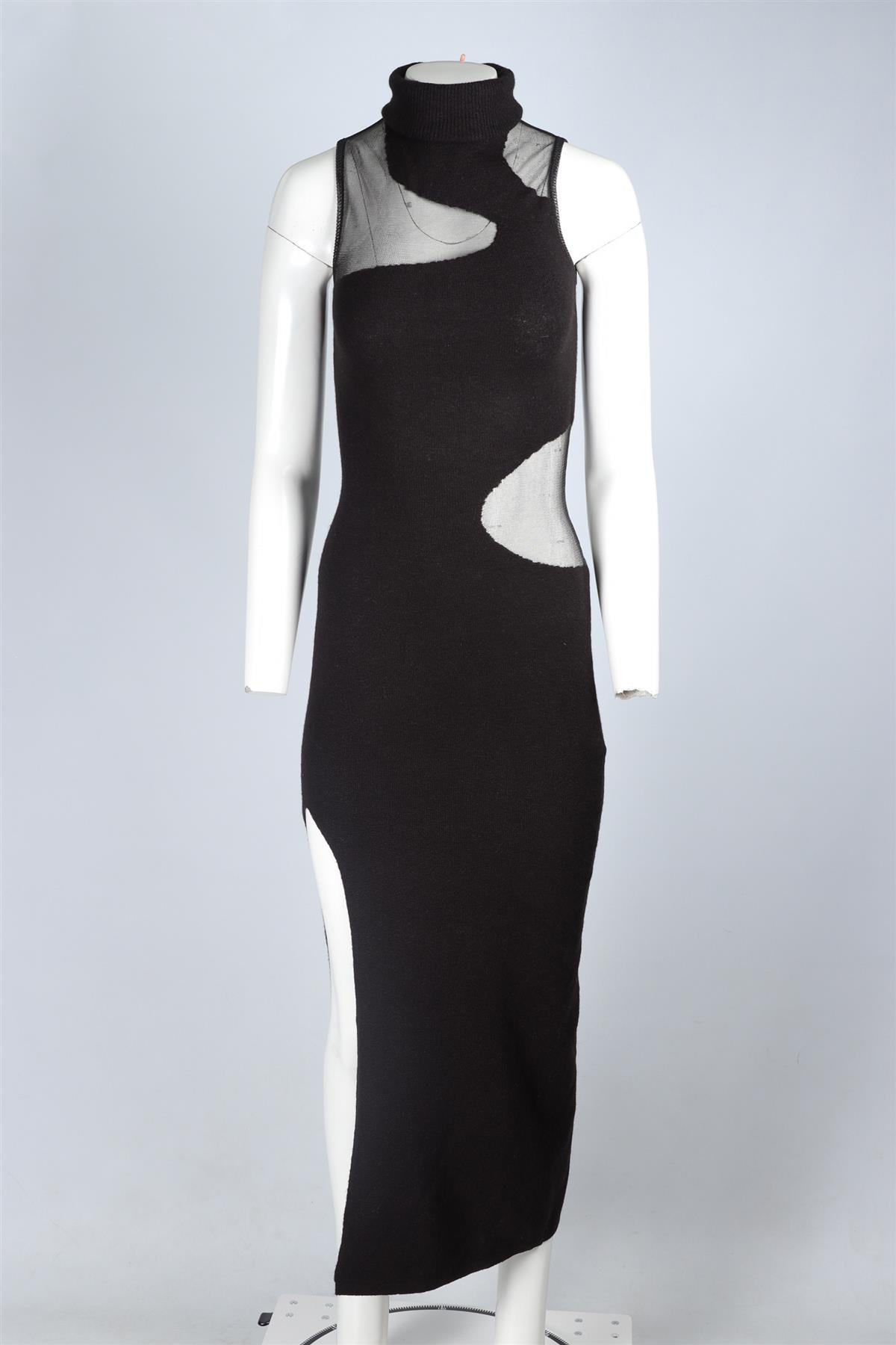 CULT GAIA BLACK KNIT MAXI DRESS XSMALL